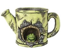 Divas World Cement Teapot With Frog Planter Flower Plant Pot (Cement Teapot With Frog) Garden Novelty Ornament Indoor Outdoor