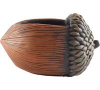 Divas World Charming Acorn Planters Set Diverse Sizes & Styles Perfect for Indoor and Outdoor Gardening Décor (Acorn Cement Planter 21.8cm (Pack of 1))