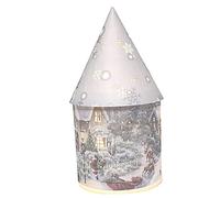 Divas World Christmas Wonderland LED Light Up Cone House, Multiple Styles, Battery Operated, Warm White Light (31648 Snowman, One Size)