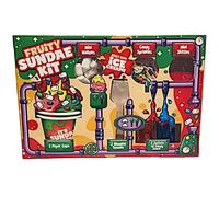 Divas World Complete Fruity Sundae Dessert Kit with 58g Pack Mini Marshmallows, Candy Sprinkles, Skittles Syrup, Cups, Spoons, Toppings