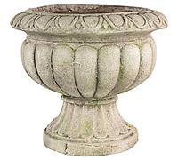 Divas World Decorative Cement Urn Planter 32cm Garden Decor Flower Pot Comes with Drainage Hole