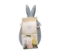 Divas World Easter Bunny Ceramic Storage Jar with Lid | Decorative Rabbit Jar for Seasonal Home Decor and Treat Storage (Grey)