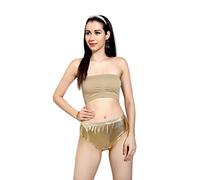 Divas World Gold Metallic Knicker Panties Ladies Shiny Briefs Women's Underwear Knickers (Gold, UK (22-24))