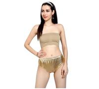 Divas World Golden Mixed Fabric Women’s Knickers Soft Shiny Briefs Elastic Waist Comfort Fit Lingerie Underwear (Medium(UK 10-12))