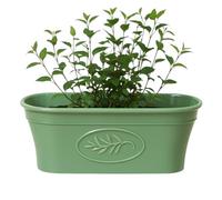Divas World Green Olive Window Box Planter 6 Litre Capacity Lightweight Durable Flower Pot Trough for Outdoor Indoor Balcony Garden Patio Herbs Plants