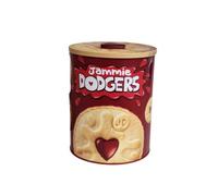 Divas World Jammie Dodgers Biscuit Tin Barrel With Lid Cookie Jar With jam Biscuits Novelty Gift