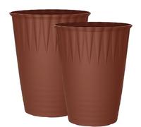 Divas World Large Outdoor Garden Planter Pot 35cm Tall Terracotta Look Round Plant Container Lightweight Durable Plastic 23.2 Litre Capacity for Flowers Shrubs Herbs Trees - Weather Resistant (2)