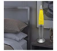 Divas World Linx Lava Lamp Night Light Different Colour Decorative Lighting Peaceful Motion 16in Tall Christmas Stocking Filler Gift (Glitter Gold Lava Lamp)