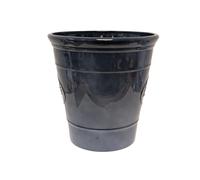 Divas World Plastic Plant Pot Planter with Embossed Tree Design - Decorative Indoor Outdoor Flower Pot, No Drainage Hole, Height 23 cm, Top Diameter 23 cm, Bottom Diameter 15 cm (1, Blue)