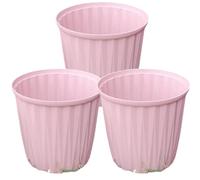 Divas World Round Decorative Plant Pot 2.62 L, Purple Haze, Dusty Pink or Blonde Yellow, 17.8 cm Indoor Outdoor Planter (pack of 3 dusty pink)