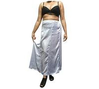 Divas World Satin Petticoat Women's Silk Shiny Underskirt Long Soft Full Slip Saree Inskirt Lining Sari Petticoat (S, White)