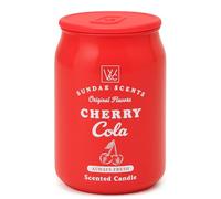 Divas World Scented Candle Set Drink Inspired Fragrances Can Shaped Wax Jars Cherry Cola Watermelon Pop Rhubarb Ginger Gin Pina Colada Long Burn 12.5cm x 8cm Home Decor (Cherry Cola)