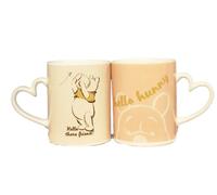 Divas World Winnie The Pooh Ceramic Coffee Mug Set: Whimsical Tea Cups with Unique Heart-Shaped Handle