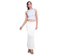Divas World Women's Long Skirt Petticoat Saree Shapewear High Waist Underskirt Summer Comfortable Maxi Girls Ladies Gypsy Midi Casual Fashionable Great Gift (as8, Alpha, x_l, Regular, Regular, White)