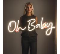DIVATLA 38"x15" Large Oh Baby Sign for Backdrop - Oh Baby Neon Sign Dimmable Light Up Sign for Gender Reveal, Wedding, Birthday Party Bedroom Wall Decor