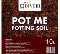DIVCHI 10L Potting Soil Multi-Purpose Compost Soil - Organic Enriched with Nutrients Rich Compost Mix for Potting Growing Garden Outdoor & Indoor Seed Plants