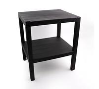 DIVCHI 2 Tier Side End Table Nightstand Coffee Tables Storage Bedside Office Living Room Bedroom Small Narrow Space Sofa Table (Black)