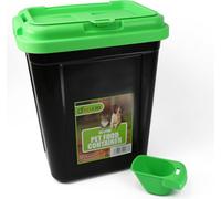 Divchi 20L Pet Food Storage Container Flip Top Locking System With Integrated Scoop Plastic Birds Airtight Pet Dog Cat Animal Dry