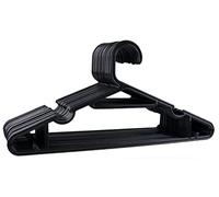 DIVCHI 25/50 Pack of Adult Plastic Coat Hangers with Suit Trouser Bar and Lips - Dimensions 39cm Wide and 18.5cm High (Set of 25)