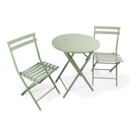 Divchi 3 Piece Folding Bistro Garden Table And Chairs Set Green
