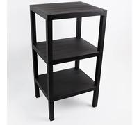 DIVCHI 3 Tier Side End Table Nightstand Coffee Tables Storage Bedside Office Living Room Bedroom Small Narrow Space Sofa Table (Black)