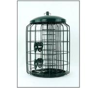 Divchi 3In1 Squirrel Proof Bird Feeder Green Metal Hanging Feeder For Seeds Nuts & Fat Balls Outdoor Wild Bird Feeder