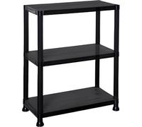 Divchi 3Tier Storage Shelving Unit Heavy Duty Shelf Rack For Home Garage Office Utility Room Shelf Rack Black