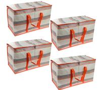 DIVCHI 4 Pack Storage Bags Packing Organizer with Zips And Handles Moving Bags For Moving Clothes Bedding Duvet Toys, Under Bed, Laundry Storage Packing Boxes