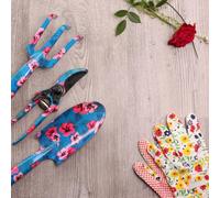 Divchi 4 Pc Garden Tool Set With Multi Color Floral Print