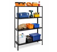 Divchi 4 Tier Heavy Duty Metal Storage Rack - Black