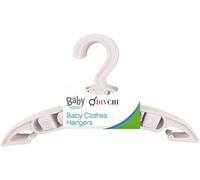 DIVCHI 40 Pack Children's Hanger Plastic Tubular Kids Hangers Non Slip Clothes Hanger Multicolour for Kids Babies (Kids 40 Pack_White)
