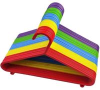 DIVCHI 40 Pack Children's Hanger Plastic Tubular Kids Hangers Non Slip Clothes Hanger Multicolour for Kids Babies (40-Pack)