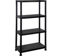 Divchi 4Tier Storage Shelving Unit Heavy Duty Shelf Rack For Home Garage Office Utility Room Shelf Rack Black