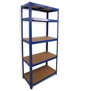 DIVCHI 5 Tier Storage Rack Heavy Duty Shelving Aluminium Garage Shelves Heavy Duty Shed Storage Racking Shelf For Warehouse Workshop & Office (Blue, Pack of 1)