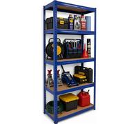 DIVCHI 5 Tier Storage Rack Heavy Duty Shelving Aluminium Garage Shelves Shed Storage Racking Shelf For Warehouse Workshop & Office (Blue, Pack of 1) Up to Maximum 175 kg Per Shelf
