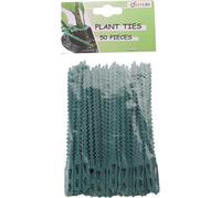 Divchi 50 Pcs Adjustable Green Plant Ties, Garden Twist Ties, Plastic Cable Ties, Flexible Plant Support Ties For Garden, Plant