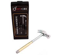DIVCHI 6 in 1 Mini Multifunction Stainless Steel Hammer Screwdrivers Set for Jewelry Goldsmiths Small Machines Repair Household Tools