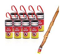 DIVCHI 8 Pack Sticky Fly Paper Strips, Fly Killer Super Sticky Fly Catchers Trap Fly Ribbons Insect Catcher, Disposable Non-Toxic Bug Mosquitoes Catcher for House, Kitchen, Farm, Dump