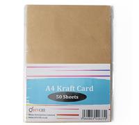 DIVCHI A4 Kraft Paper Card Brown 50 Sheets Papers for Small Gifts Wrapping Printing Writing Drawing & Art & Crafts Projects