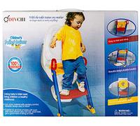 DIVCHI Baby Potty Training Seat Toddler Child Toilet Trainer with Step Stool Ladder, Anti-Slip, Sturdy, Foldable for Kids, Red, Blue and Yellow Combination