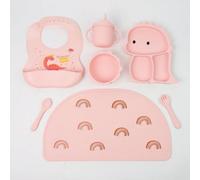 Divchi Baby Weaning Set, Silicone Baby Feeding Set Of 7 With Suction Bowl, Spoon, Fork & Cup Weaning Set, Suction Bowl