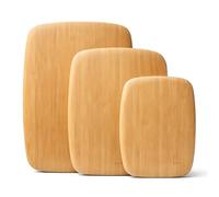 DIVCHI Bamboo Cutting Board Set Pack of 3, Wooden Kitchen Chopping Board Set |Food Cutting Boards for Vegetable Fruit & Meat| Durable Serving Board