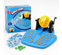 DIVCHI Bingo Game Set with 90 Numbered Balls & 48 Cards Traditional Family Lotto Spinning Cage Marker Chips Complete Tombola
