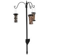 DIVCHI Bird Feeder with 3 Bird Feeders, Bird Feeders Hanging Station, Bird Feeder Pole, Bird Feeding Station, Bird Feeder Stand, Bird Feeders for Small Birds Garden Decorations