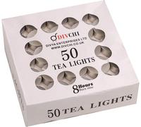 Divchi Candles 50 Pack 8 Hour Tea Lights Long Burning Tea Lights Candle Unscented Tealights Great For Everyday Use Wax Melts