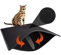 DIVCHI Cat Litter Mat Litter Trapping Mat 61x38cm, Honeycomb Double Layer Design Waterproof Urine Proof Trapper Mat for Litter Boxes, Easy Clean Scatter Control