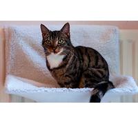DIVCHI Cat Radiator Bed | Warm Fleece Hammock With Washable Cover | Hanging Radiator beds For Indoor Cats for Kittens & Cats (44x29x23cm) (White Pet Radiator Bed)