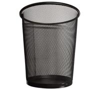 Divchi Circular Mesh Wastebasket Trash Can, Waste Basket Garbage Can Bin For Bathrooms, Kitchens, Home Offices, Dorm Rooms (Black)