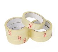 DIVCHI Clear Sellotape Packaging Tape Multipurpose Sticky Tape For Sealing Boxes Gifts & Parcel Wrapping (Pack Of 6 Rolls) (Medium - 24mm x 66m x 36mic)