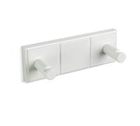 DIVCHI Coat Hook White Wall Mounted Coat Rack Heavy Duty Double Robe Hook For Hanging Bathroom Towels | Clothes Hanger | Hat Rack | Wall Hooks (White)